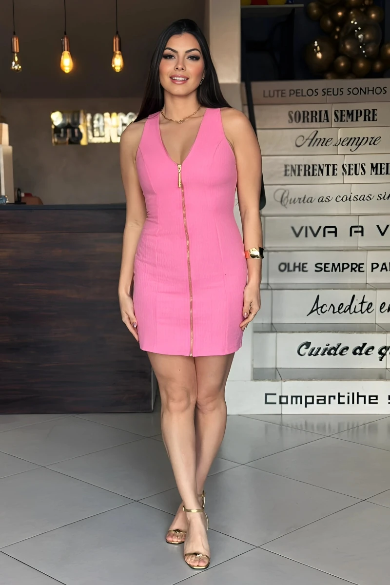 LANÇA PERFUME - Vestido Curto Sem Mangas Lança Perfume - 11739