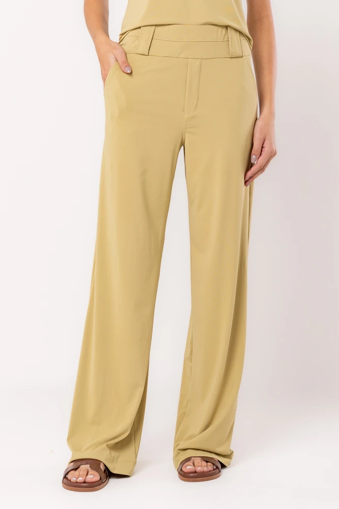 Hidrogênio - CALÇA IDALIA PANTALONA FLUITY VERDE CANA - 19601479