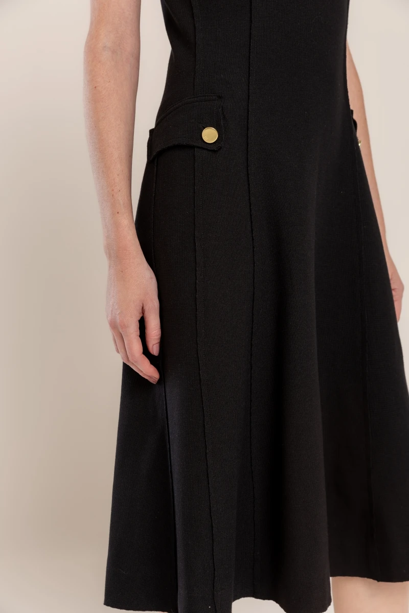 Hidrogênio - DRESS WITH CUTOUTS AND BLACK LAPEL - 20501001