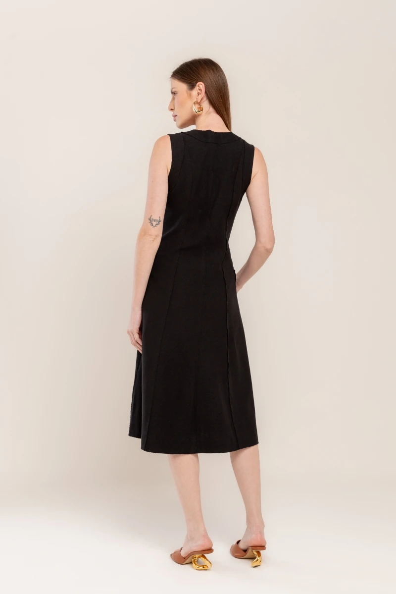 Hidrogênio - DRESS WITH CUTOUTS AND BLACK LAPEL - 20501001