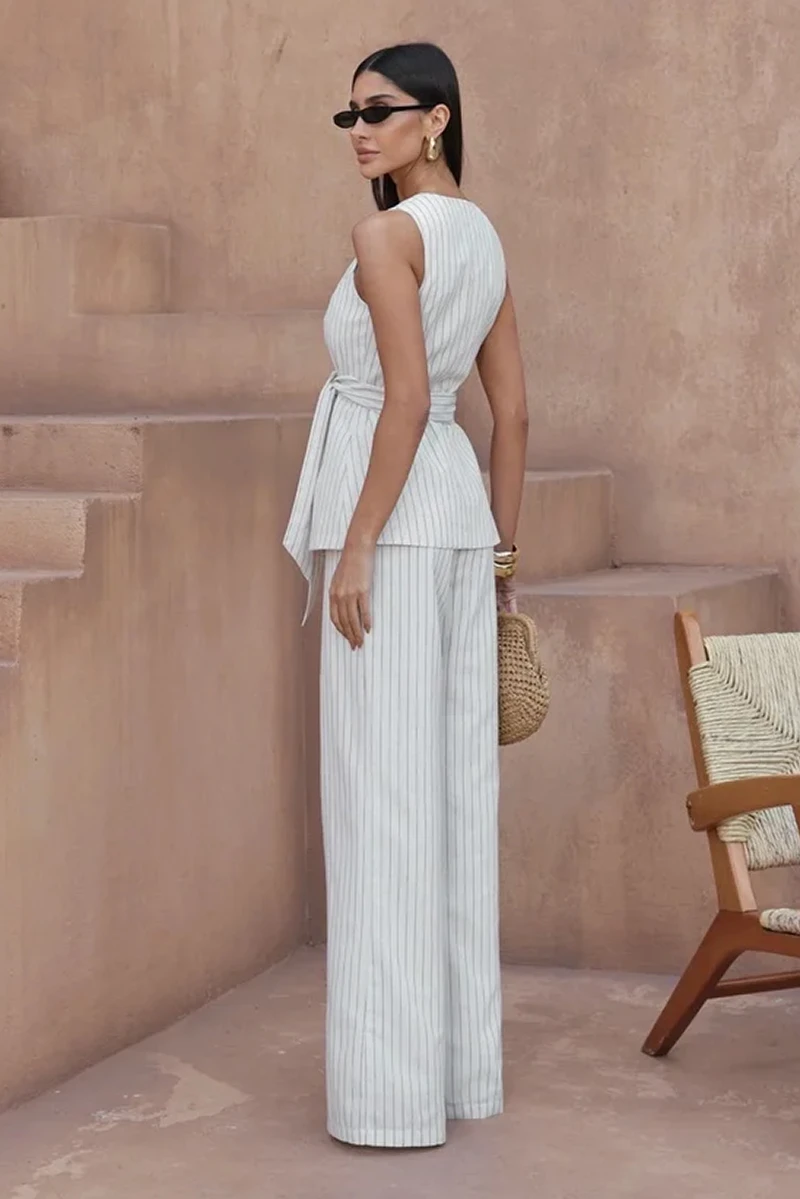 Dot Clothing - Conjunto Dot Clothing Dália Colete e Calça Off White - 2836OFF