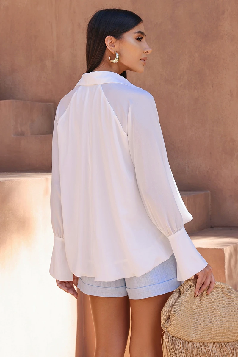 Dot Clothing - Blusa Dot Clothing Daisy Balonê Off White - 2780OFF