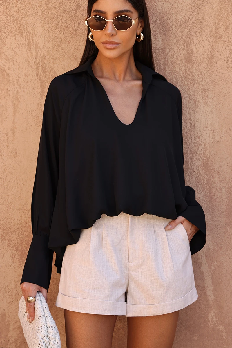 Dot Clothing - Shirt Dot Clothing Daisy Balonê Black - 2780PRETO