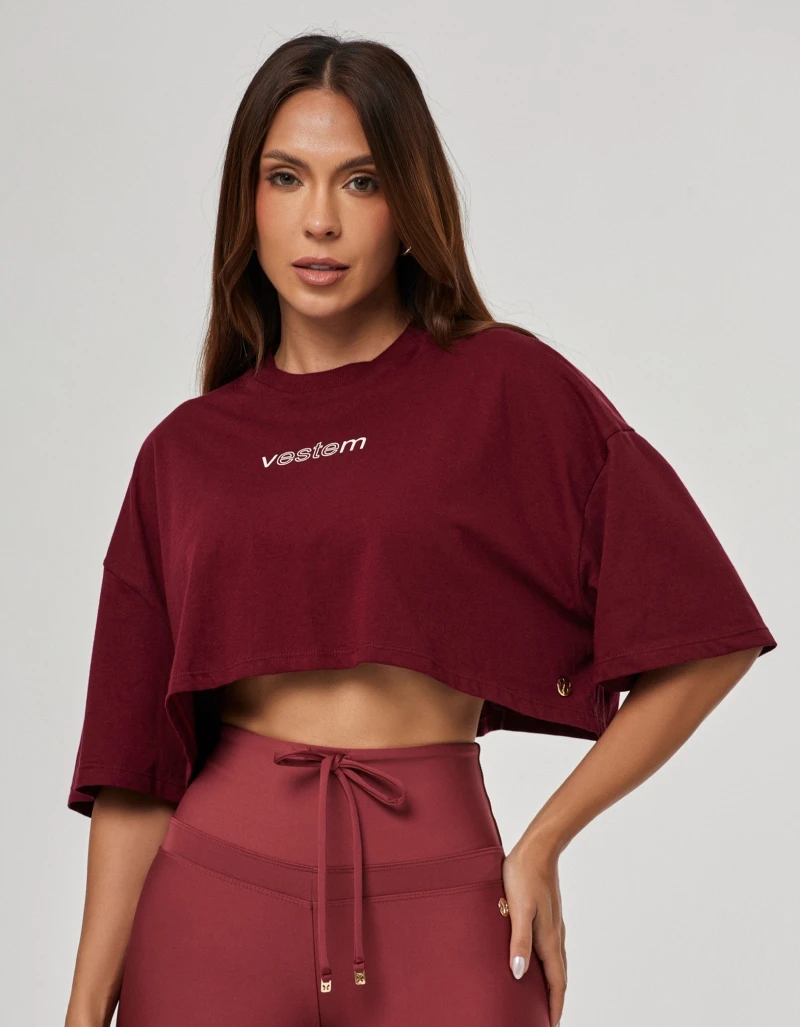 Vestem - Legacy Red Licor Women's Cropped T-Shirt - BMC832.PE.C0687