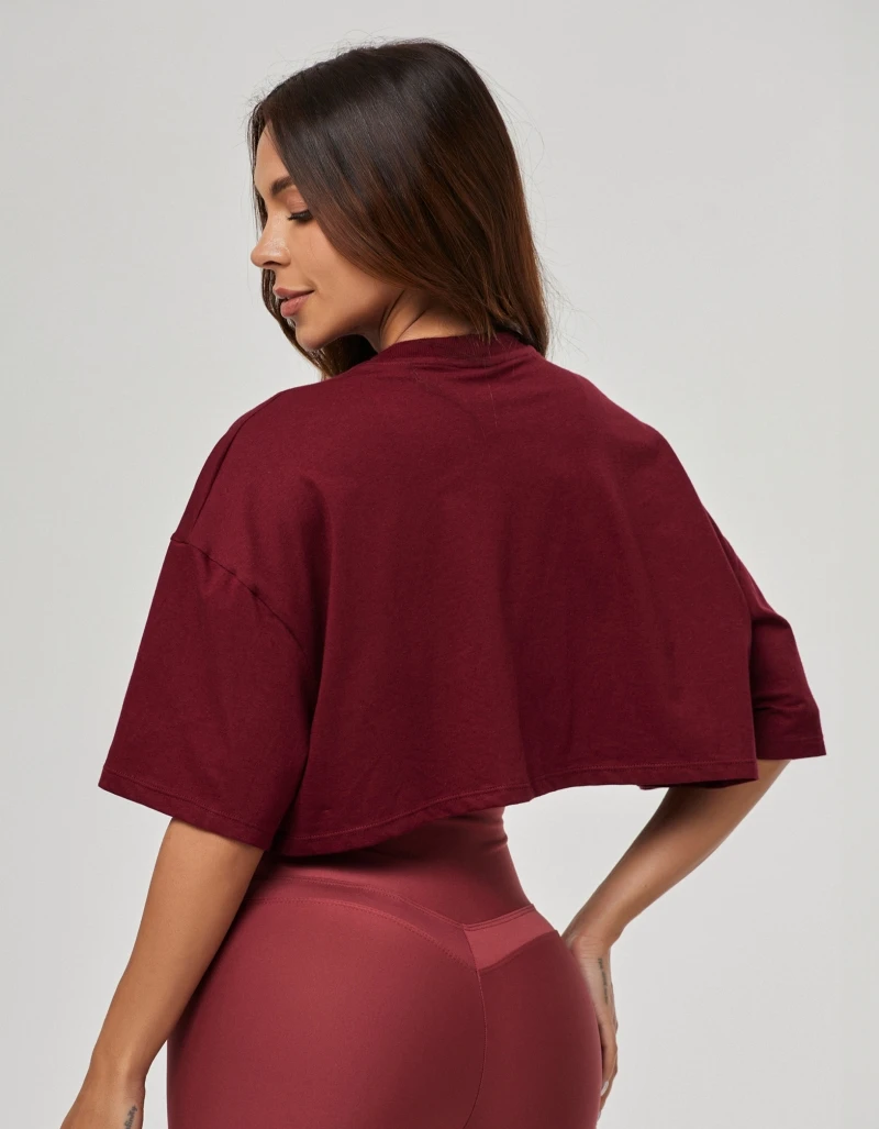 Vestem - Camiseta Cropped Feminina Legacy Vermelho Licor - BMC832.PE.C0687