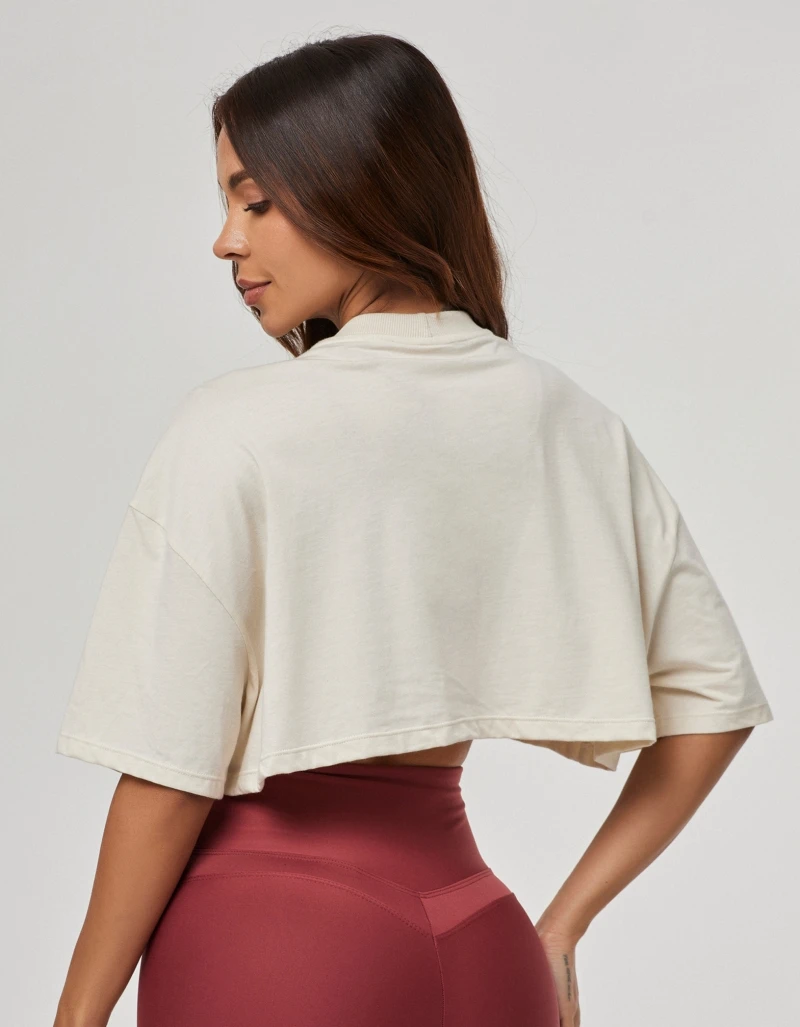 Vestem - Cropped T-Shirt Feminina Legacy Beige Luna - BMC832.PE.C0692