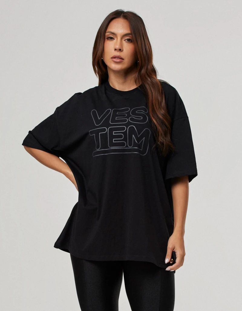 Vestem - Black Legacy Feminine Oversized T-Shirt - BMC833.PE.C0002