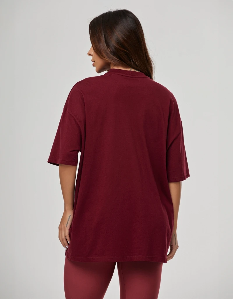 Vestem - Camiseta Oversized Feminina Legacy Vermelho Licor - BMC833.PE.C0687