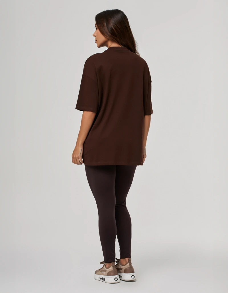 Vestem - Legacy Women's Oversized T-Shirt Brown Mousse - BMC833.PE.C0688