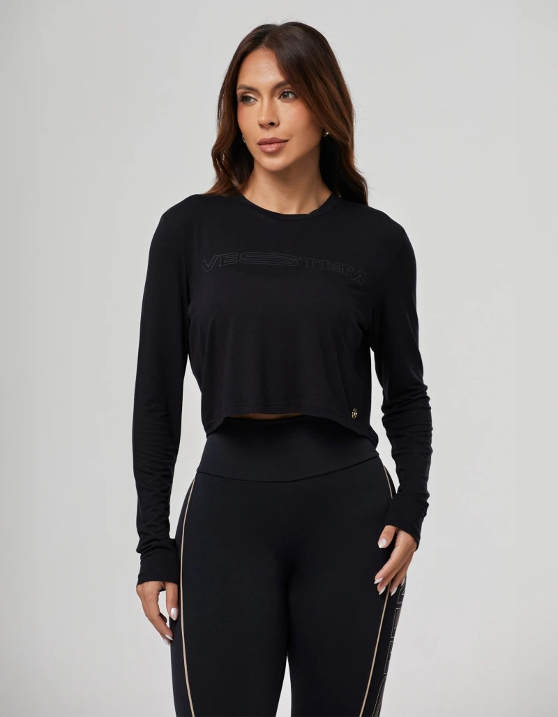 Vestem - Blusa Manga Longa Juju Preto - BML490.PE.C0002