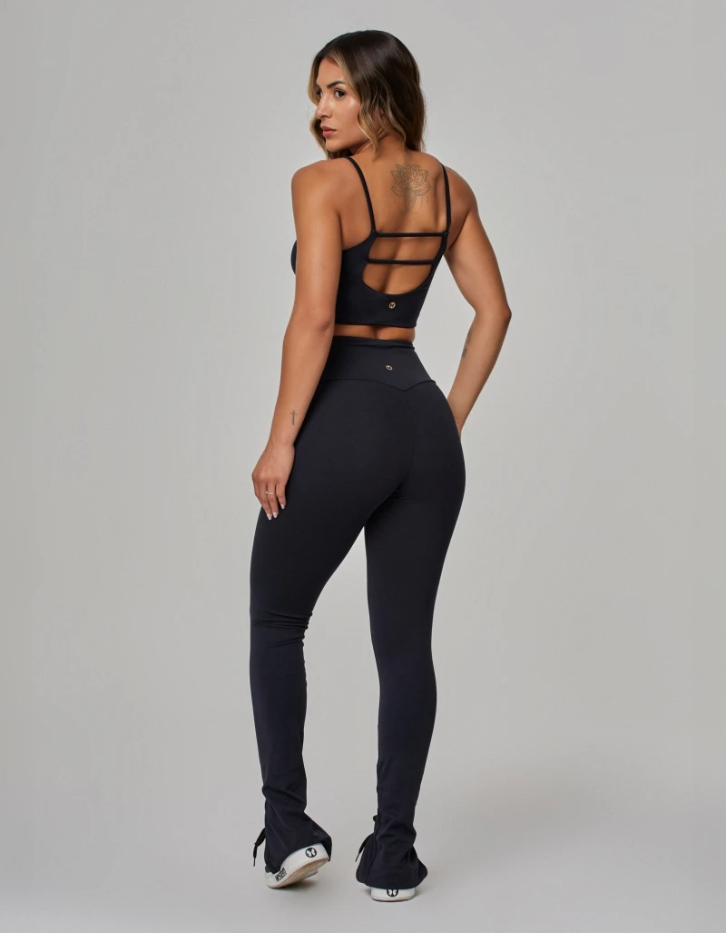 Vestem - Black Luxe Slit Leggings - FS1609.PE.C0002