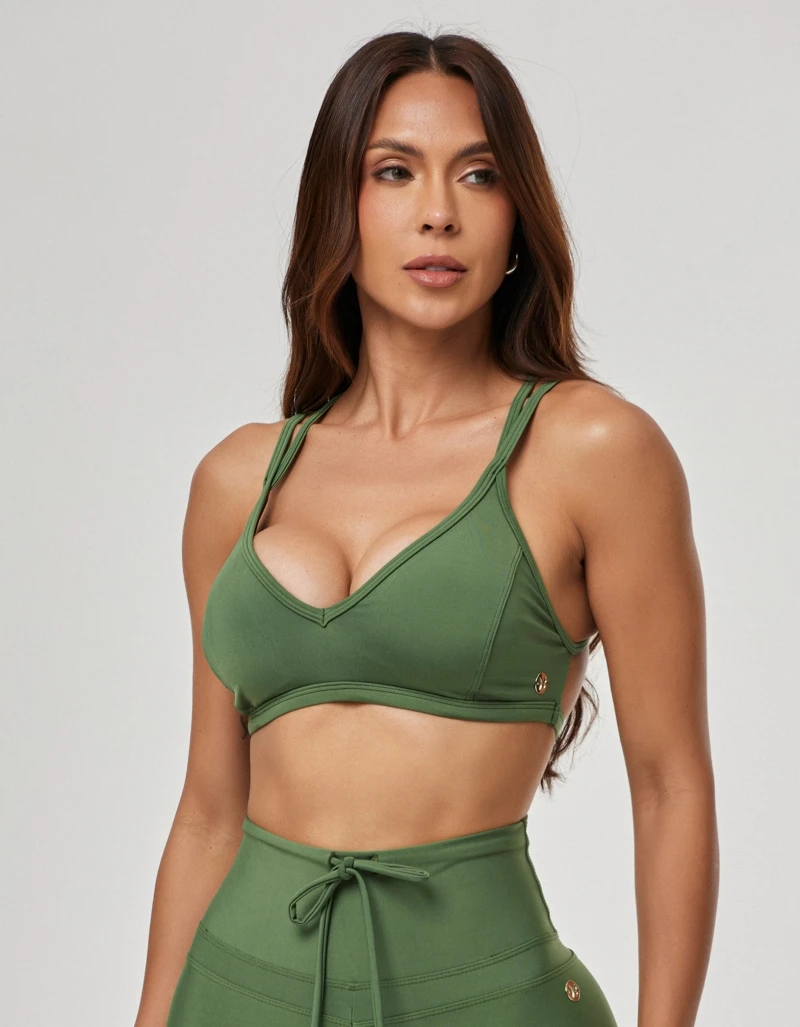 Vestem - Top Leve Sustentação Legacy Verde Cactus - TOP1259.PE.C0535