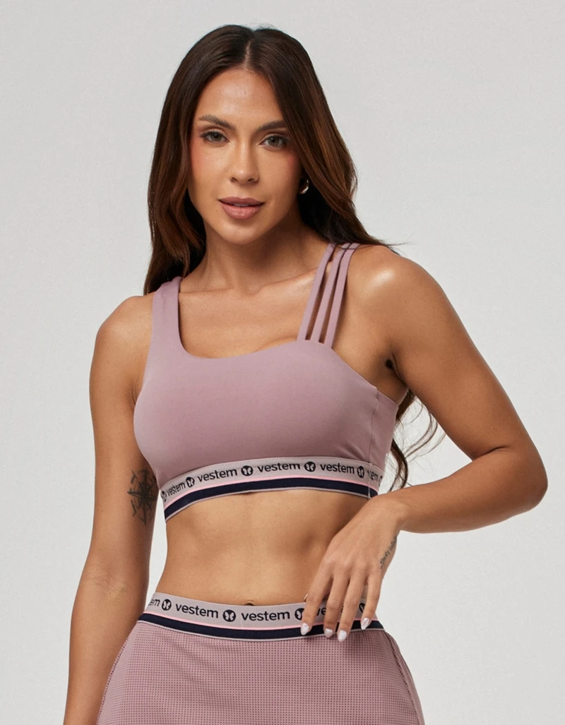 Vestem - Intense Pink Satin High Support Top - TOP1263.PE.C0346