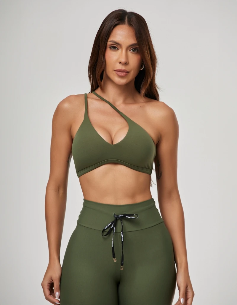 Vestem - Top Leve Sustentação Set Verde Croco - TOP1268.PE.C0292