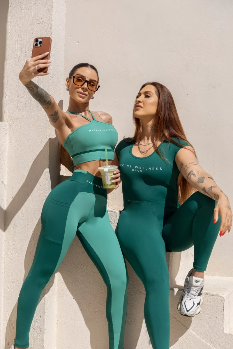 Hipkini - Top Fitness Breezy Oliva com silk - 33331304