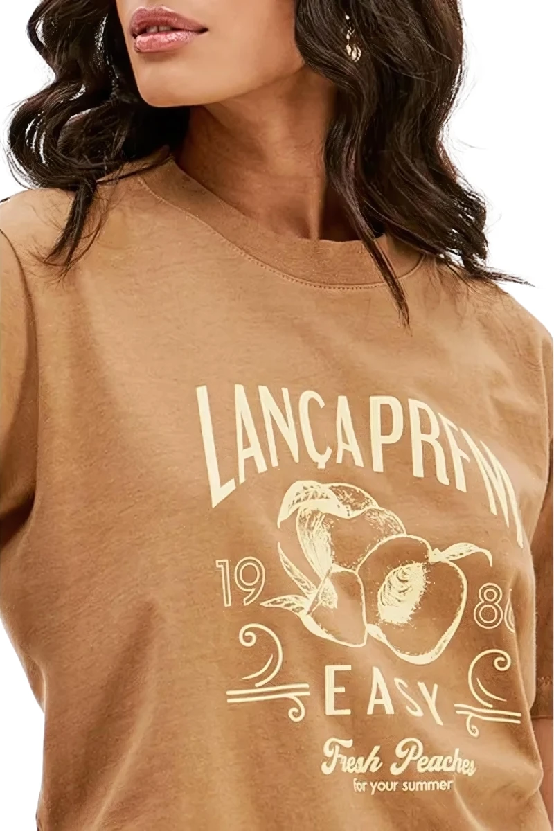 LANÇA PERFUME - Short Sleeve T-shirt Local Print Launches Perfume - 5122