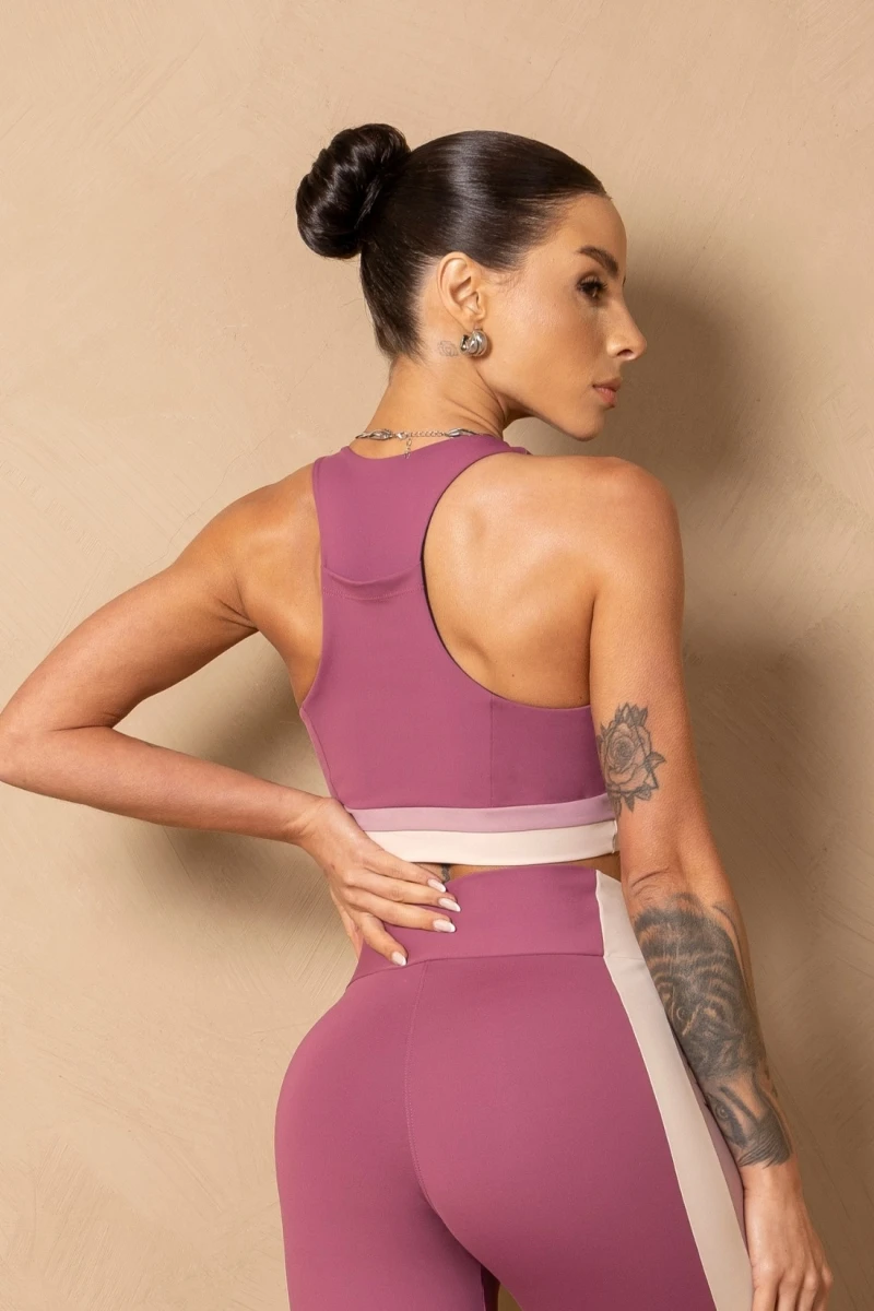 Hipkini - Fitness Breezy Mauve Top with Pocket - 33331309