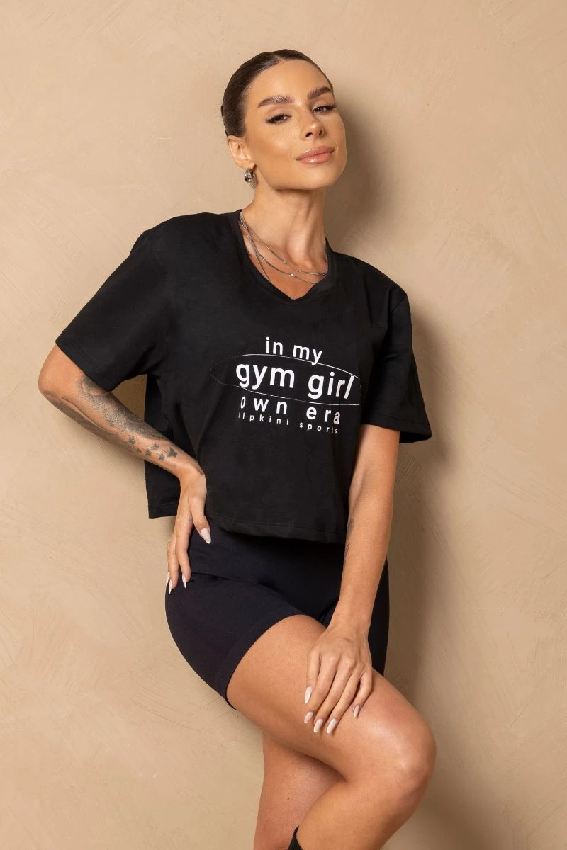 Hipkini - Breezy Black Cropped T-Shirt - 33331286