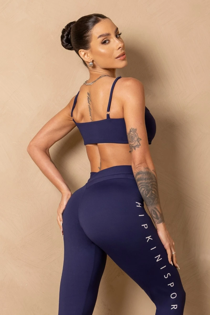 Hipkini - Breezy Navy Blue Fitness Top with Thin Straps - 33331313