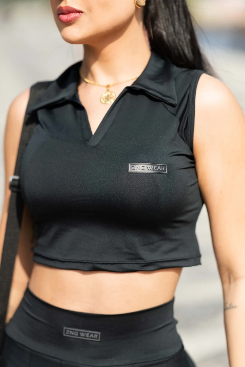 ZNG - CROPPED COLLEGE BLACK - BLU317