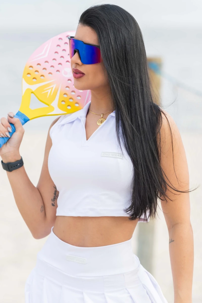 ZNG - Cropped College Blanc - BLU318