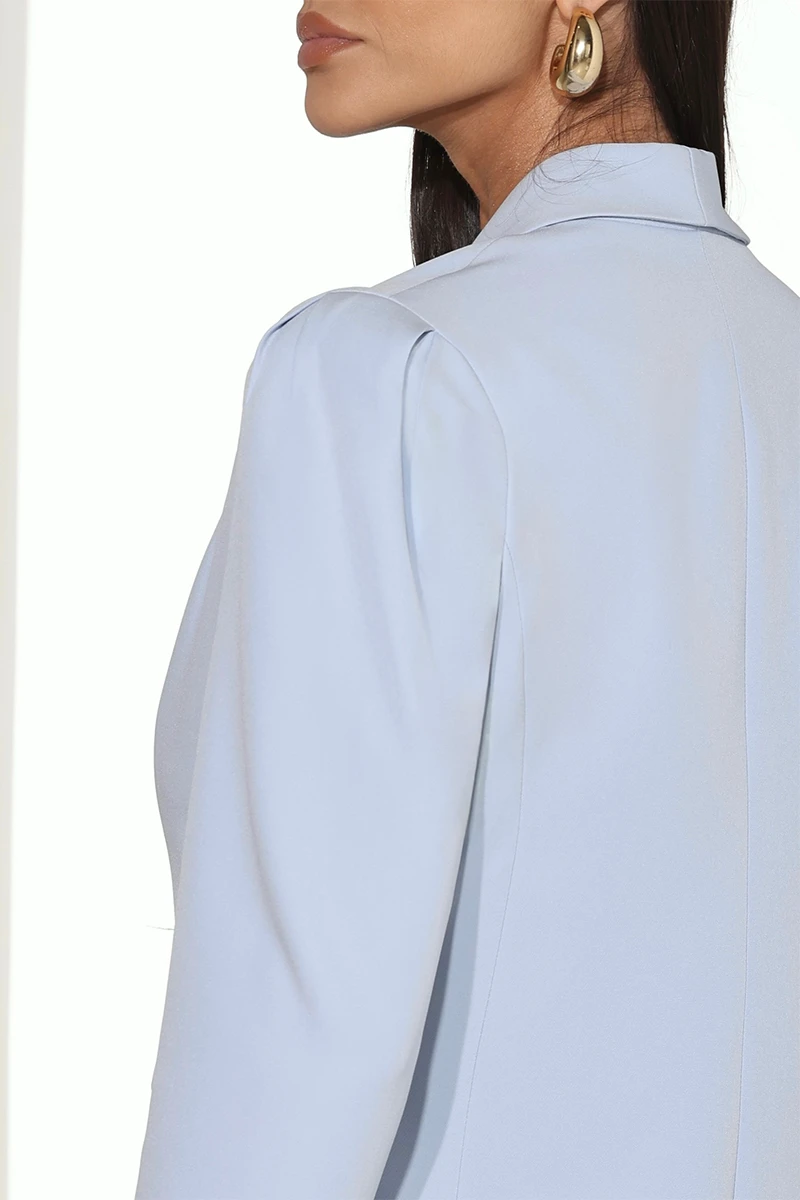 Dot Clothing - Blazer Dot Clothing Hazel Shoulder Pleats Blue - 2816AZUL