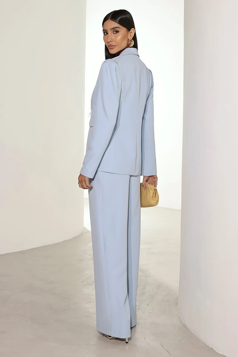 Dot Clothing - Blazer Dot Clothing Hazel Shoulder Pleats Blue - 2816AZUL