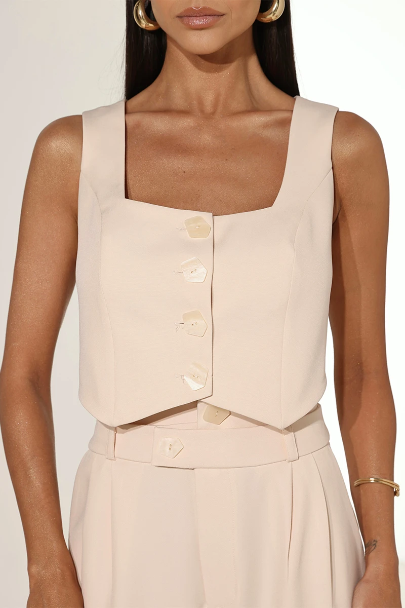 Dot Clothing - Set Dot Clothing Emily Alfaiataria Manteiga - 2825AMAR