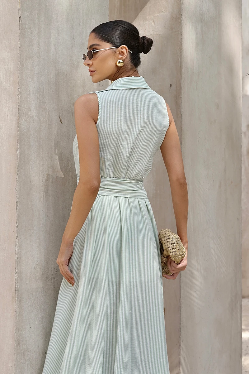 Dot Clothing - Vestido Dot Clothing Ivy Chemise C/ Faixa Verde - 2841VERDE