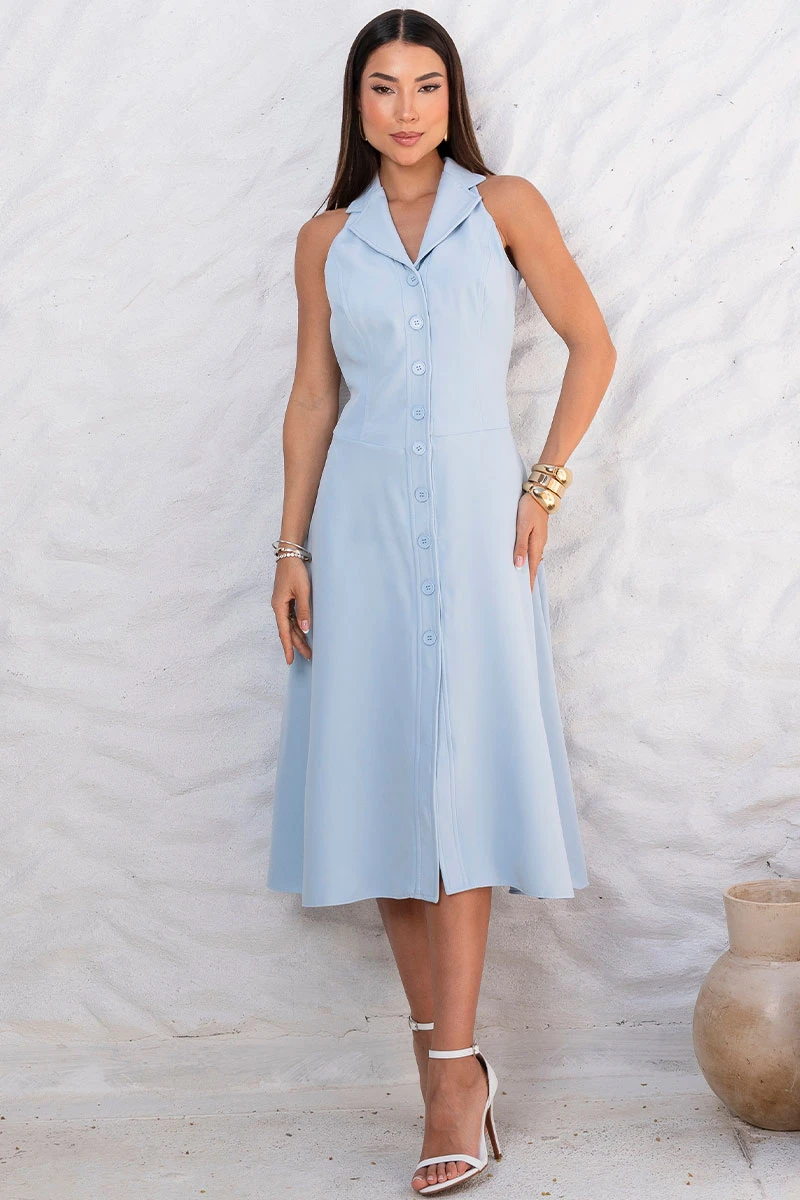 Miss Misses - Vestido Flaviana Azul - 54628002