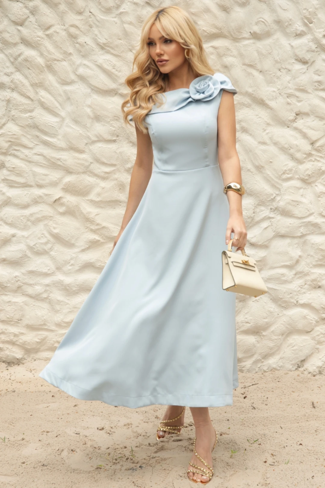 Miss Misses - Vestido Hilda Midi Azul - 54592002