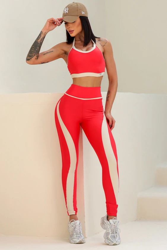 Garotafit - Conjunto Kingly Coral Escuro - FCS413GE