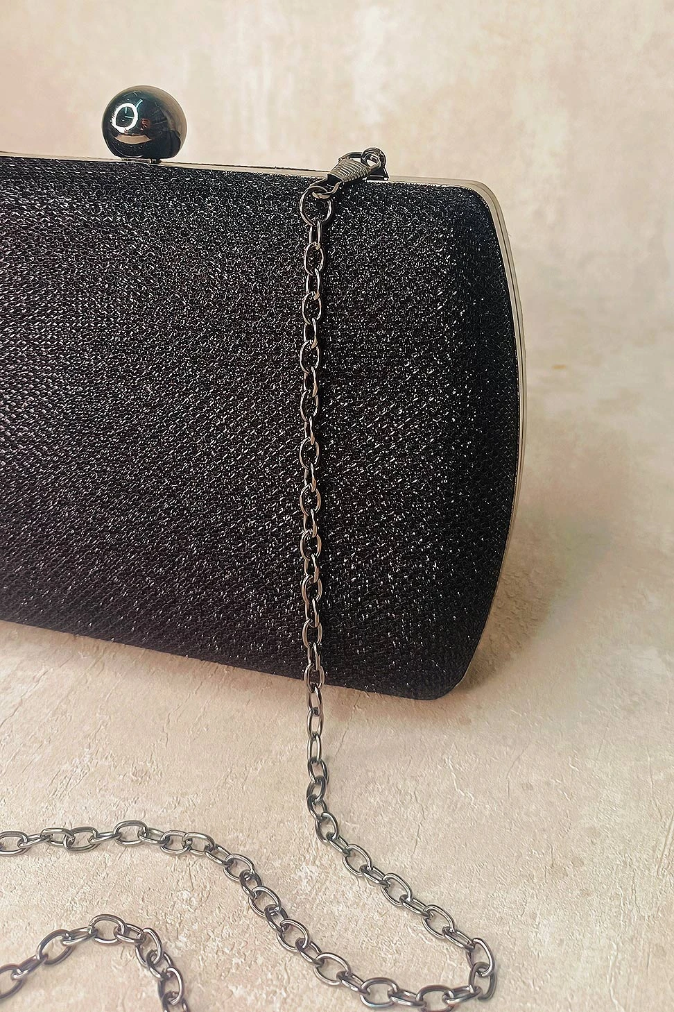 Bauarte - Black Glitter Bauarte Party Hand Bag - 0452172MPRE