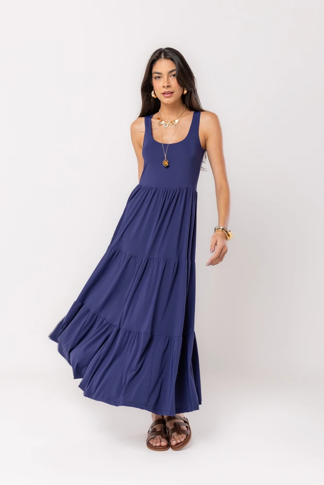 Hidrogênio - 3 MARIAS NAVY MIDI DRESS - 19594004