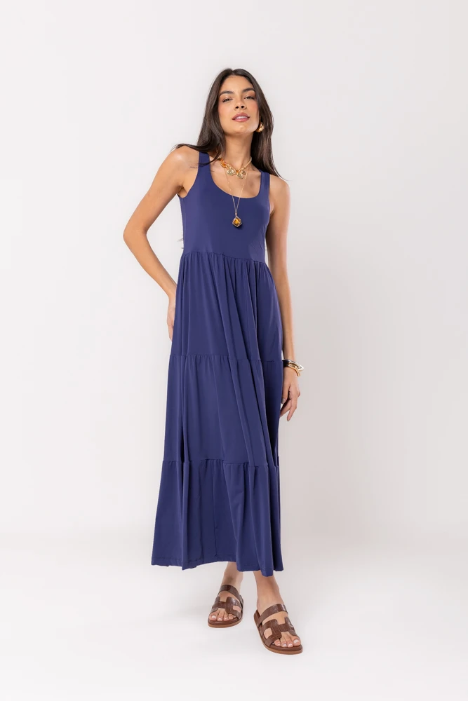 Hidrogênio - 3 MARIAS NAVY MIDI DRESS - 19594004