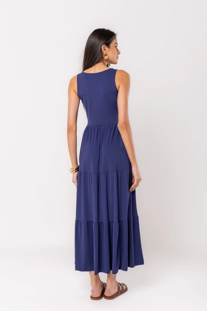 Hidrogênio - 3 MARIAS NAVY MIDI DRESS - 19594004