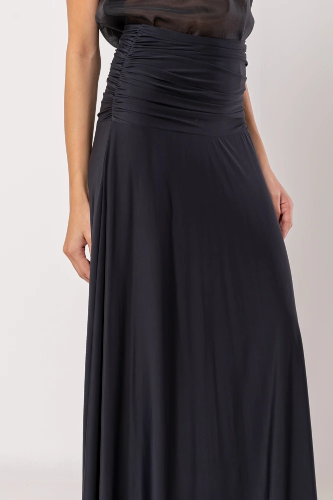 Hidrogênio - SAIA EVASE COM FRANZIDO NO QUADRIL FLUITY PRETO - 19497001