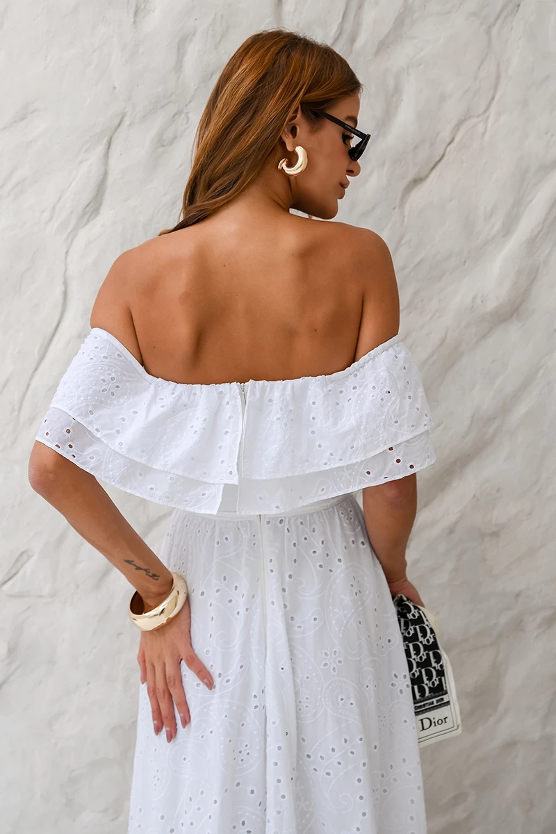 Dot Clothing - Dress Dot Clothing Caitlin Shoulder to Shoulder Laise Off White - 2840OFF