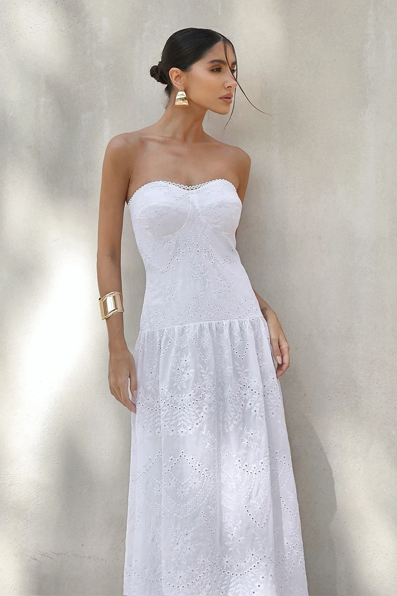 Dot Clothing - Dress Dot Clothing Helena TQC Laise lace Off White - 2848OFF