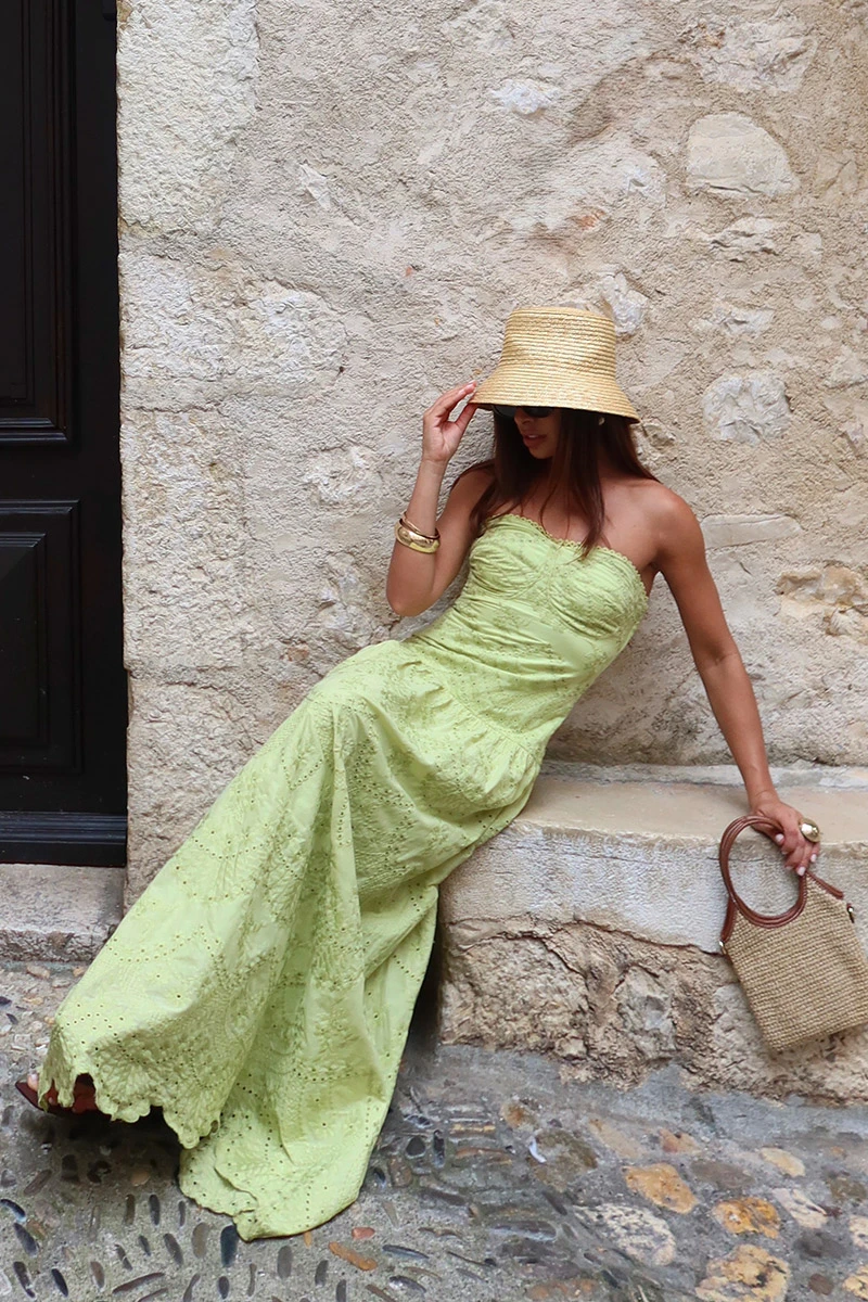 Dot Clothing - Vestido Dot Clothing Helena TQC Laise Renda Verde Limão - 2848VERDE