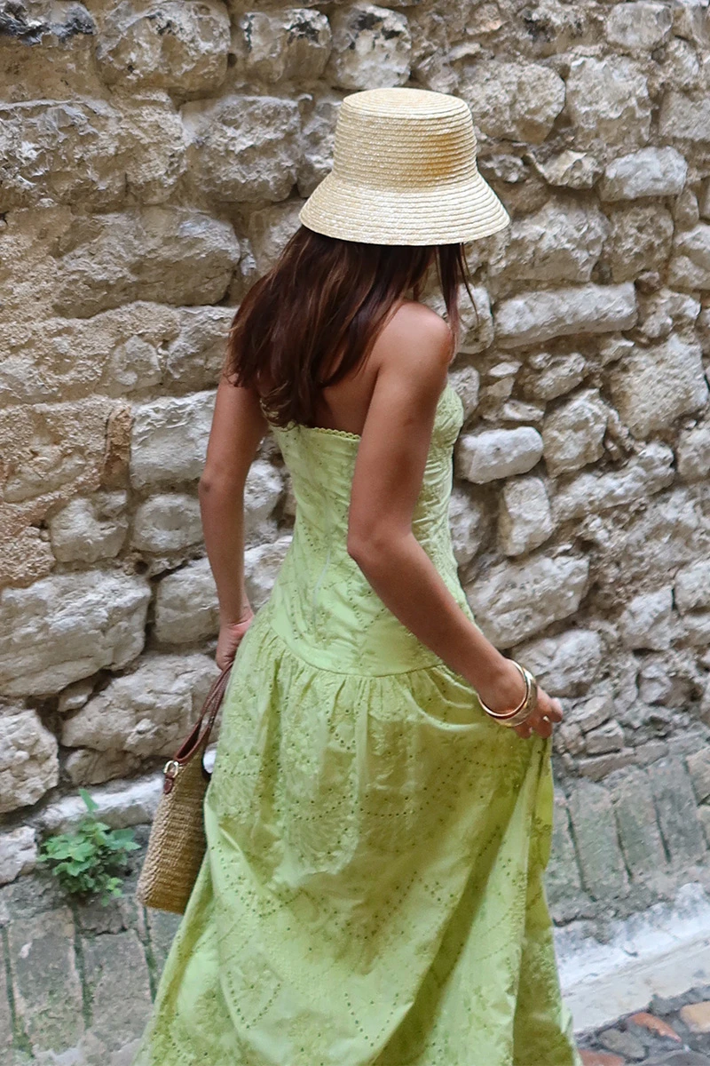 Dot Clothing - Vestido Dot Clothing Helena TQC Laise Renda Verde Limão - 2848VERDE