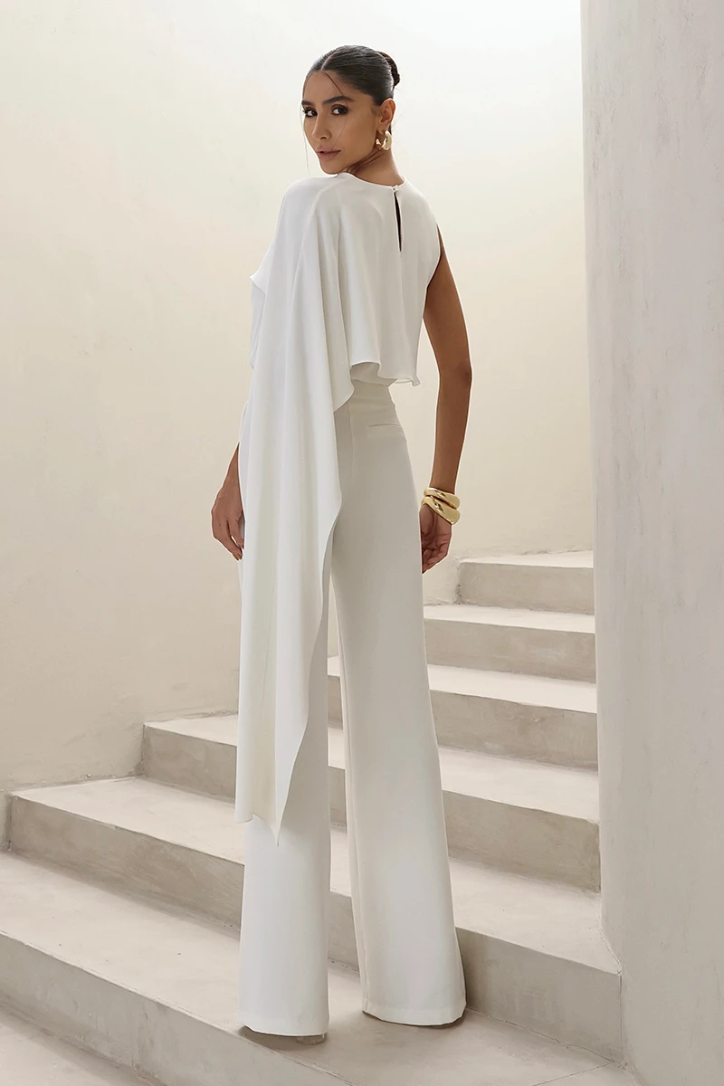 Dot Clothing - Conjunto Dot Clothing Calça e Blusa Assimétrica Off White - 2860OFF