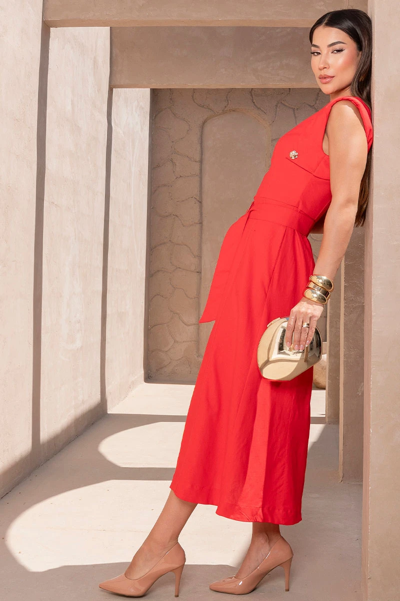 Miss Misses - Vestido Irani Vermelho - 54692024