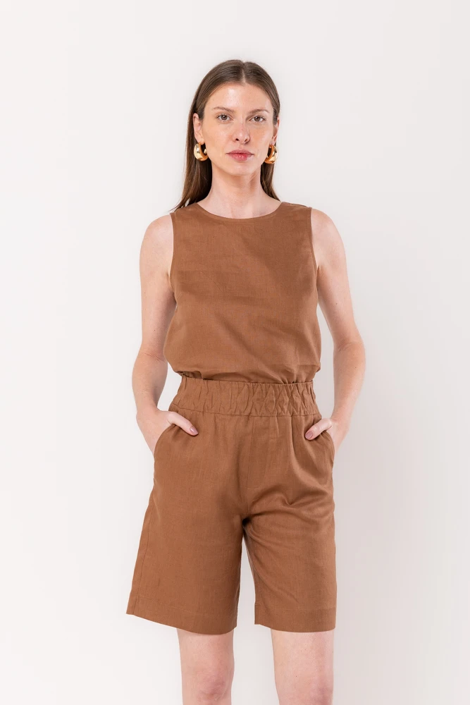 Hidrogênio - BERMUDA DE LINHO PURO BEAR - 20545585