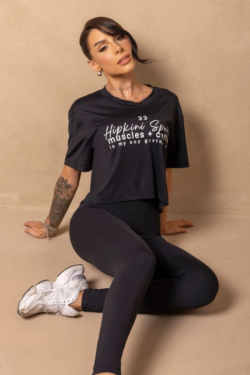 Hipkini - Shirt Dryfit Fitness Time For Me Black - 33331401