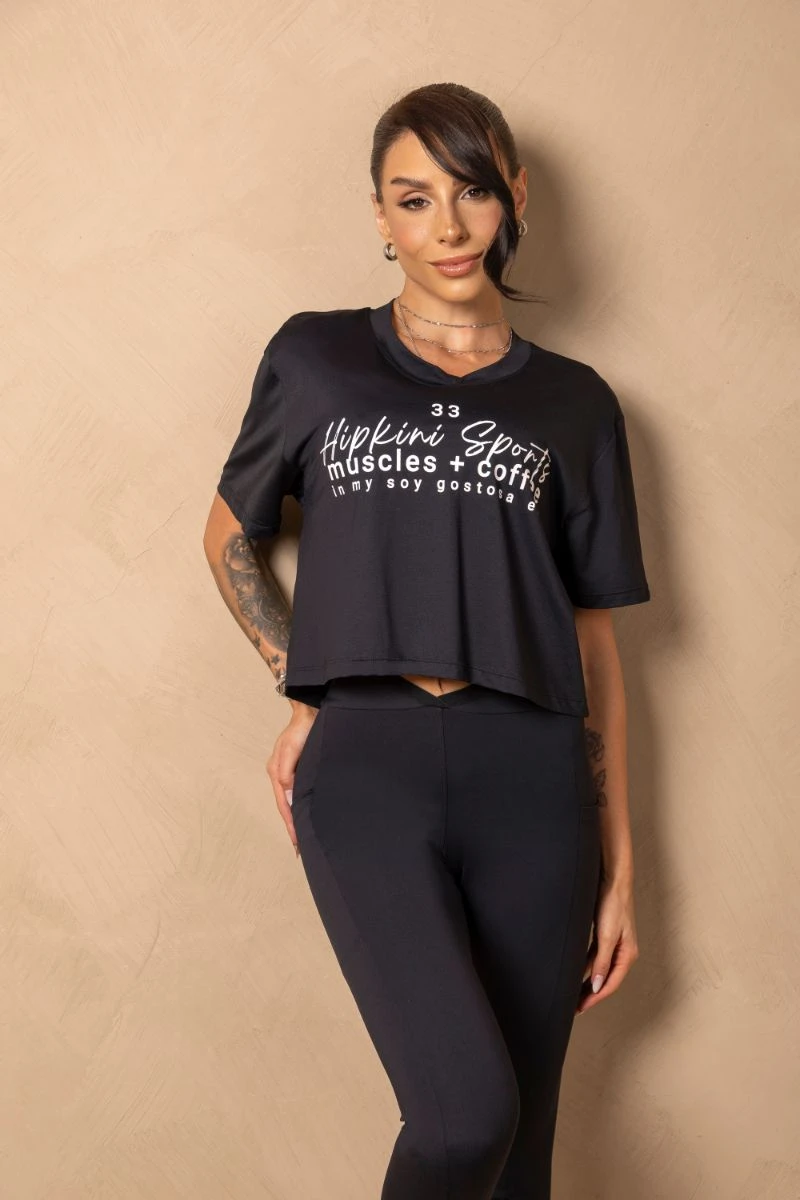 Hipkini - Shirt Dryfit Fitness Time For Me Black - 33331401