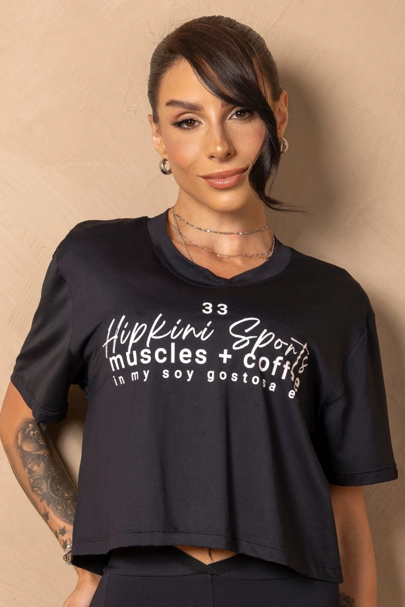 Hipkini - Shirt Dryfit Fitness Time For Me Black - 33331401