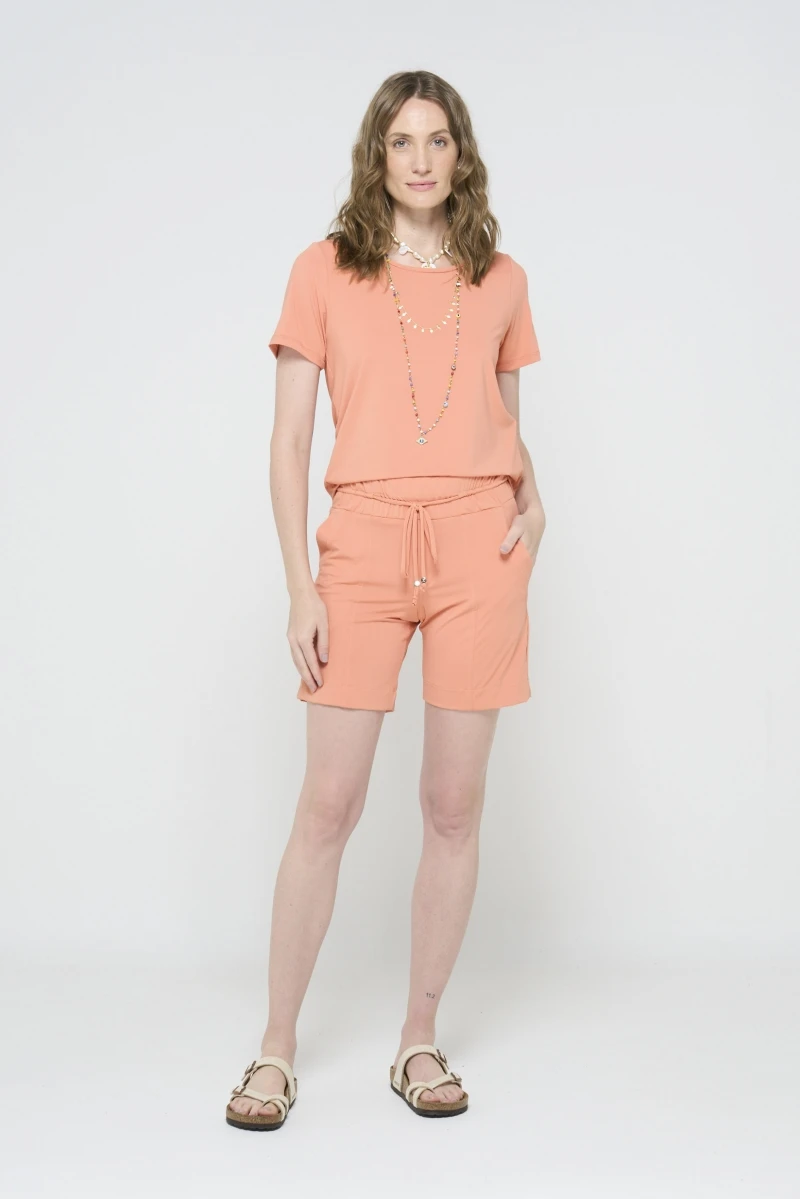 Hidrogênio - BERMUDA FLUITY COM CÓS ELÁSTICO E CANALETA E BOLSOS CENOURA - 19603189