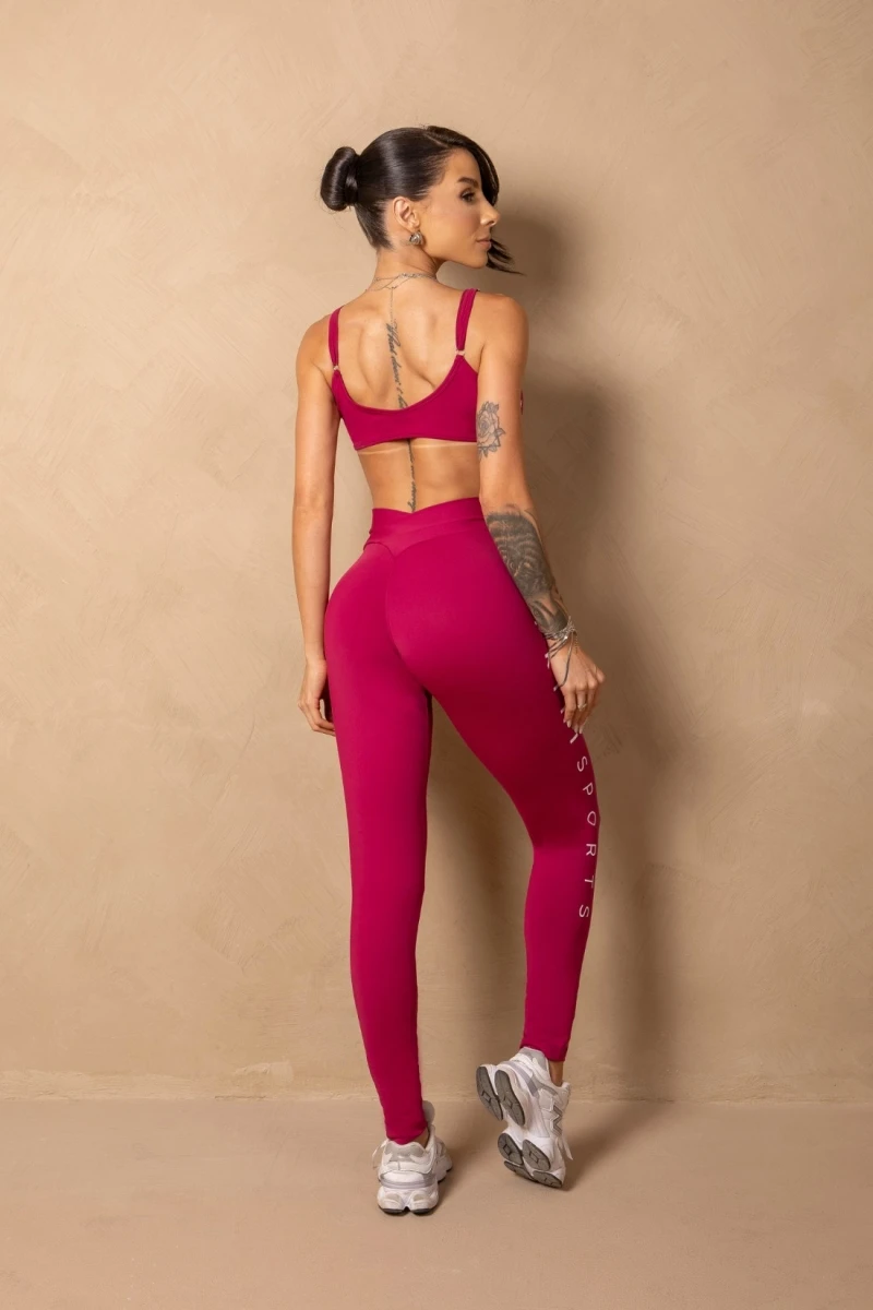 Hipkini - Time For Me Raspberry Fitness Top with Adjustable Straps - 33331436