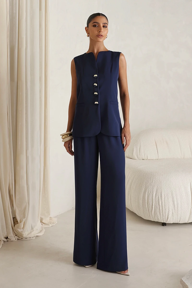 Dot Clothing - Set Dot Clothing Carla Alfaiataria Det. Blue Button - 2850AZUL